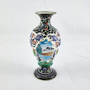 Vintage Enamelled Middle Eastern Vase.