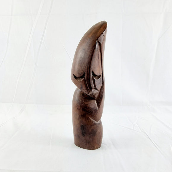 Vintage African Tribal Carved Wooden Hardwood Sculpture.