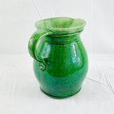 Vintage Pottery Green Glazed Water Jug.