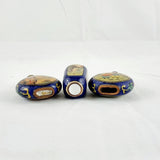 Three Vintage Enamel Chinese Scent Bottles