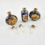Three Vintage Enamel Chinese Scent Bottles
