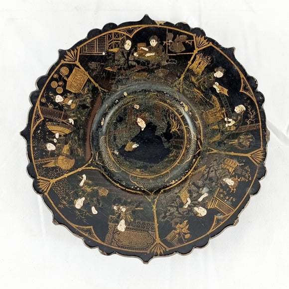 Antique Circa 1900s Japanese Paper Mache Tazza