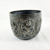 Silver Antique Burmese Thabeik Repousse Buddhist Bowl Signed