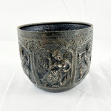 Silver Antique Burmese Thabeik Repousse Buddhist Bowl Signed
