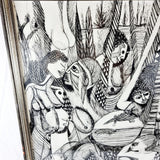 Malangatana Valente Ngwenya (Mozambican, 1936-2011) Pen and Pencil Signed Art Work