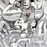 Malangatana Valente Ngwenya (Mozambican, 1936-2011) Pen and Pencil Signed Art Work