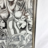 Malangatana Valente Ngwenya (Mozambican, 1936-2011) Pen and Pencil Signed Art Work