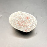 Antique Silver Italian Floral Pill Box