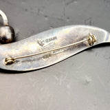 Mexico Taxco Delfino Silver Leaf Brooch 0.925