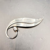 Mexico Taxco Delfino Silver Leaf Brooch 0.925