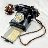 Vintage Bakelite GPO Black Telephone with Drawer