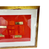 Concept Red by Linda Charles 38/95 Limited Edition Abstract Art.