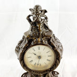 Antique French Style Spelter Mantle Clock by British United Clock Company.