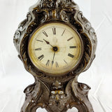 Antique French Style Spelter Mantle Clock by British United Clock Company.