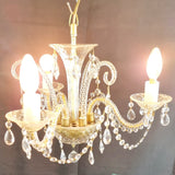 Vintage Three Branch Murano Glass Chandelier