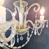 Vintage Three Branch Murano Glass Chandelier