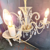 Vintage Three Branch Murano Glass Chandelier