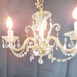 Vintage Three Branch Murano Glass Chandelier