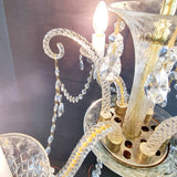 Vintage Three Branch Murano Glass Chandelier