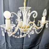 Vintage Three Branch Murano Glass Chandelier