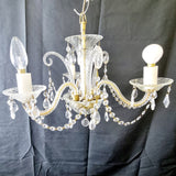 Vintage Three Branch Murano Glass Chandelier