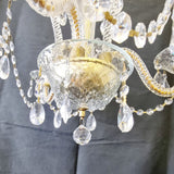 Vintage Three Branch Murano Glass Chandelier