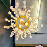 Gold plated Vintage Cut Glass Waterfall drop Chandelier