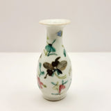 Antique Cantonese Famille Rose Miniature Vase with Character Marks
