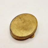 Antique Enamel Brass Pill Box with Mirror
