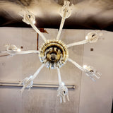 Large Antique Seven Branch Murano Glass Chandelier.