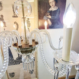 Large Antique Seven Branch Murano Glass Chandelier.