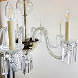 Large Antique Seven Branch Murano Glass Chandelier.