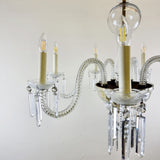 Large Antique Seven Branch Murano Glass Chandelier.