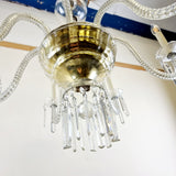 Large Antique Seven Branch Murano Glass Chandelier.