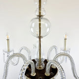 Large Antique Seven Branch Murano Glass Chandelier.