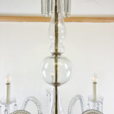 Large Antique Seven Branch Murano Glass Chandelier.