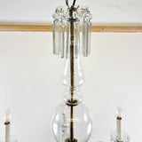Large Antique Seven Branch Murano Glass Chandelier.