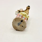 Antique 19th Century Meissen Scent Bottle of Lady Holding a Dog or Pug