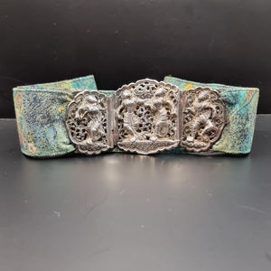 Antique 19th Century Silver Burmese Belt Buckle.