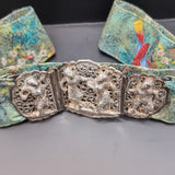 Antique 19th Century Silver Burmese Belt Buckle.