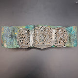 Antique 19th Century Silver Burmese Belt Buckle.