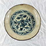 Antique Chinese Blue and White Dish After Ming Dynasty