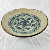 Antique Chinese Blue and White Dish After Ming Dynasty