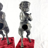 Antique Bronze Pair of Child Fawns French 19th Century