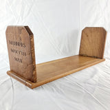 Arts and Crafts Oak Bookends Manners Makyth Man, The Trusty Servant