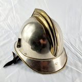 Antique Sapeurs Pompiers French Firefighter Helmet Brass and Nickel Plated.