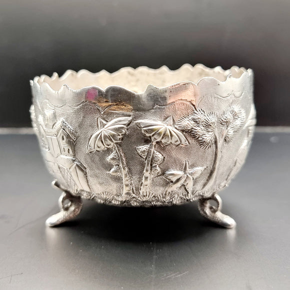 Antique Burmese/ Indian Silver Bowl