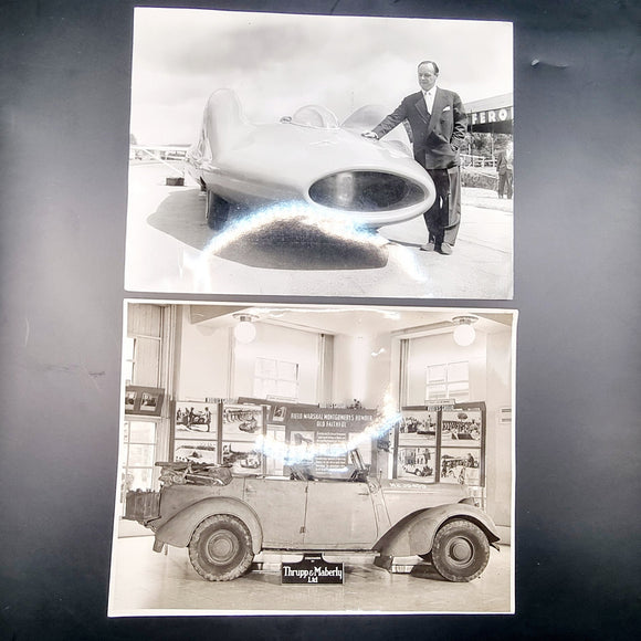 Two Vintage Black and White Photographs of Bluebird and Old Faithful.