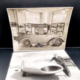 Two Vintage Black and White Photographs of Bluebird and Old Faithful.