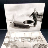 Two Vintage Black and White Photographs of Bluebird and Old Faithful.